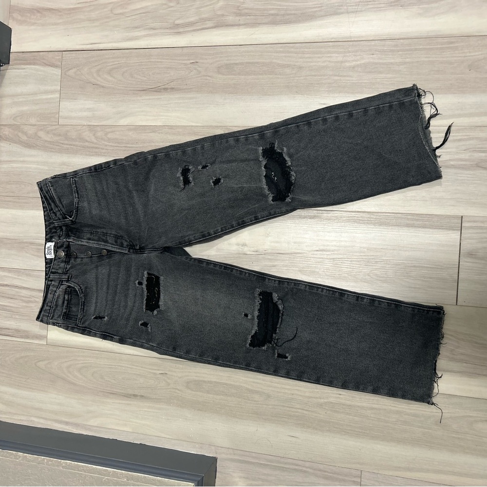 Men's Black Distressed Jeans